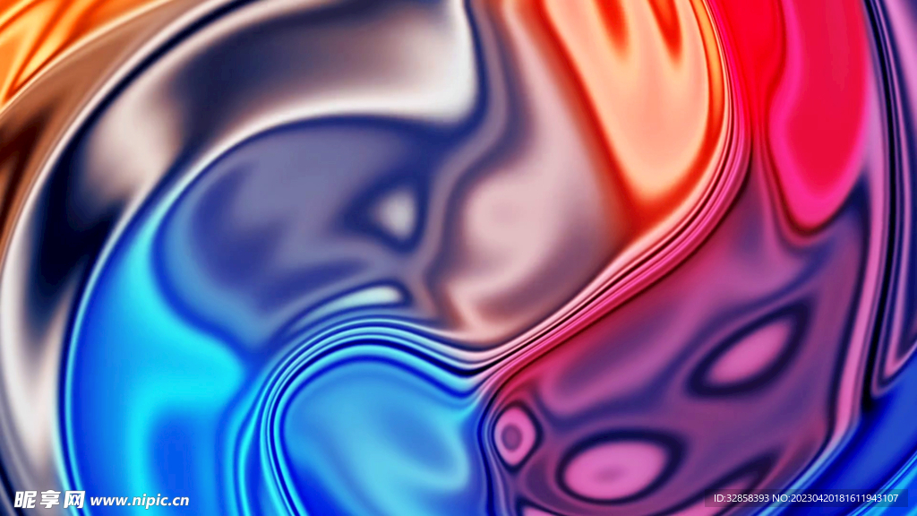 炫彩3D玻璃质感流体渐变背景