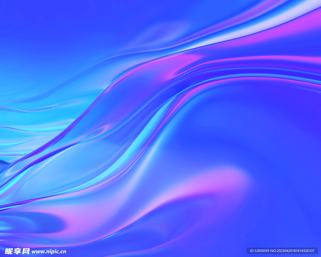 蓝色酸性玻璃质感流体渐变背景