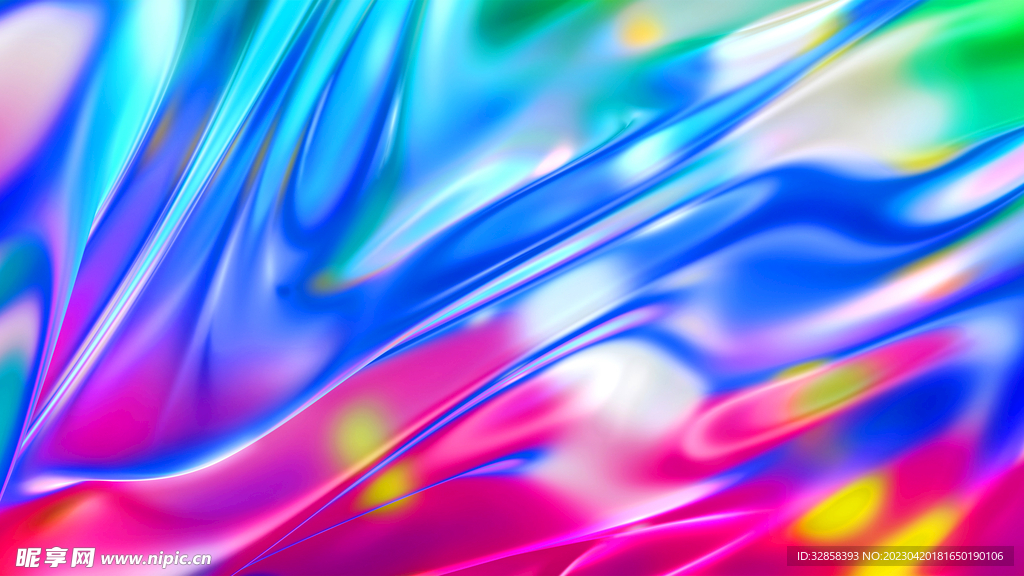 彩色酸性玻璃质感流体渐变背景