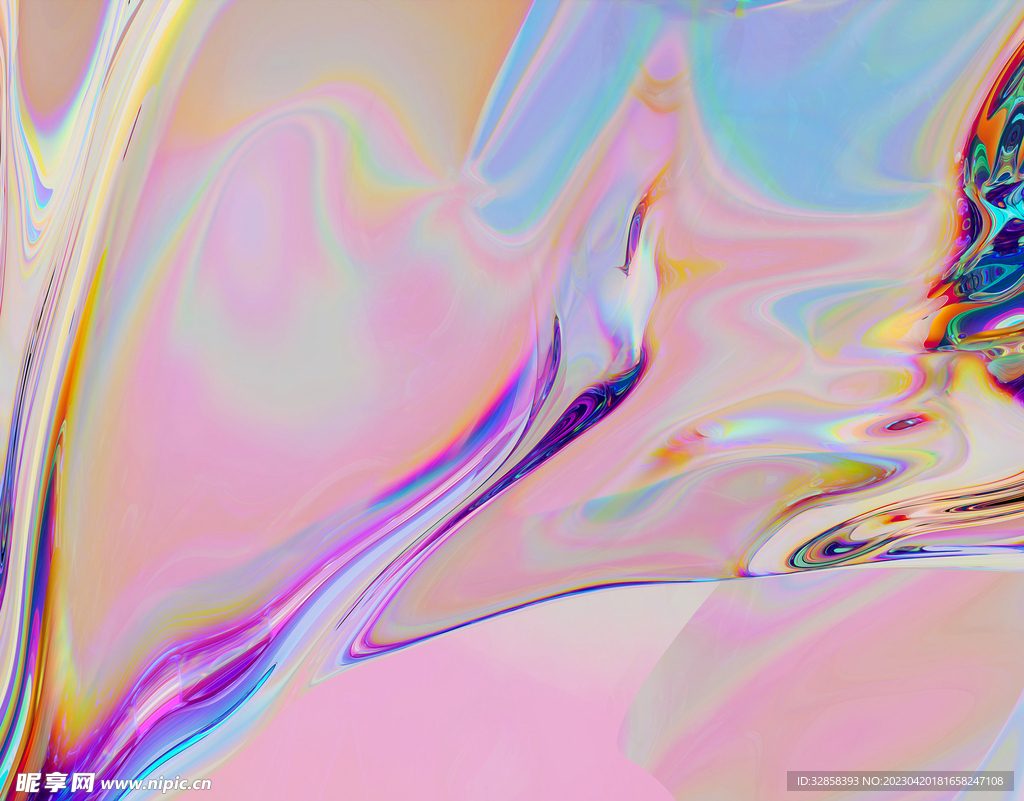 浅粉色酸性丝绸质感流体渐变背景