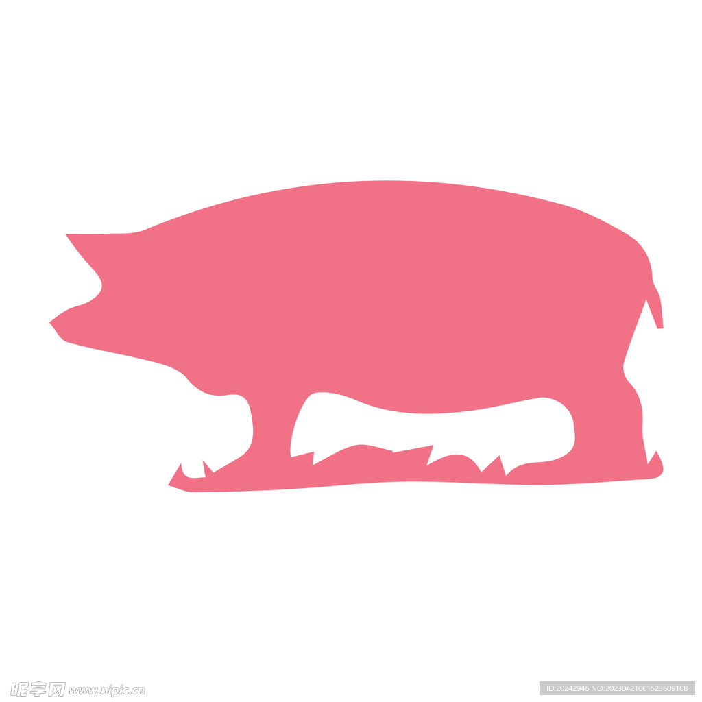  猪剪影