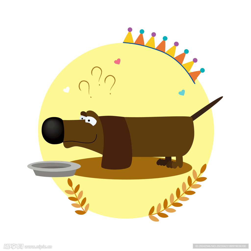 卡通狗狗 宠物狗 