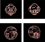 寺庙logo设计矢量