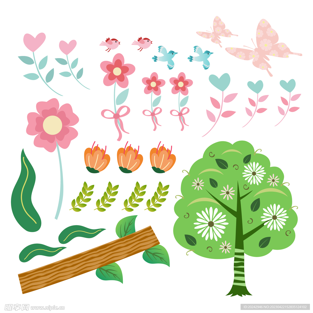 手帐贴纸 植物贴纸 小清新植物