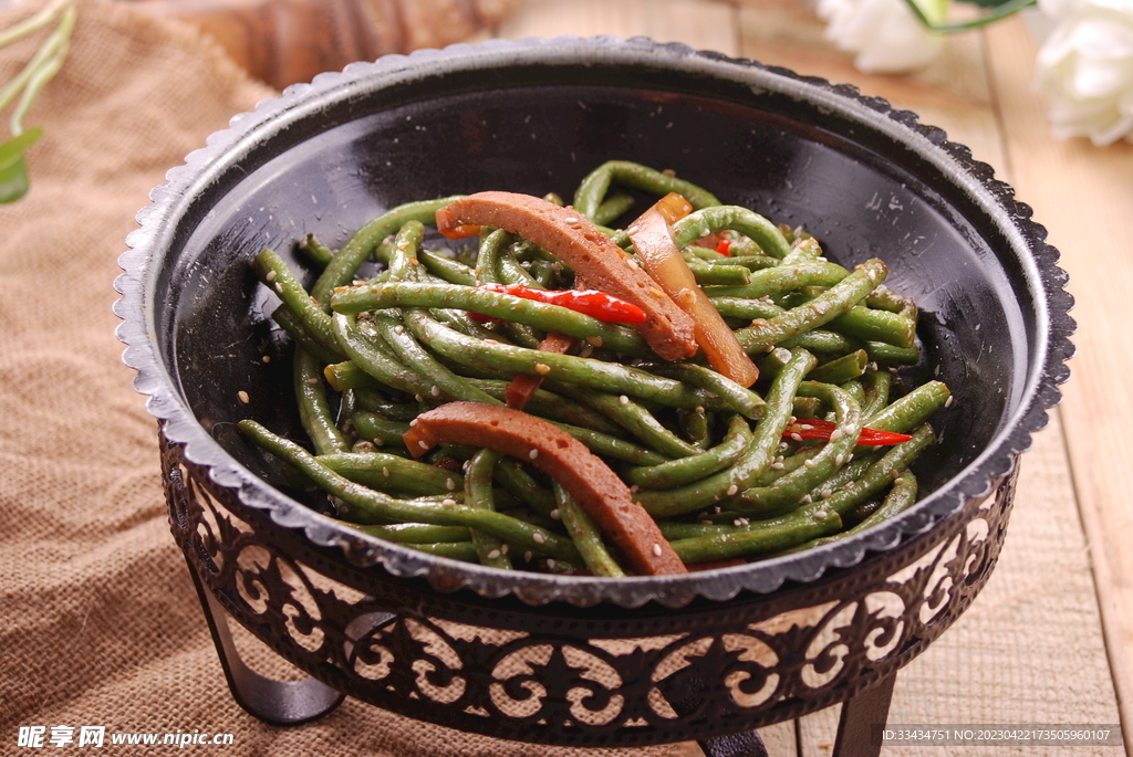 干锅长豆角