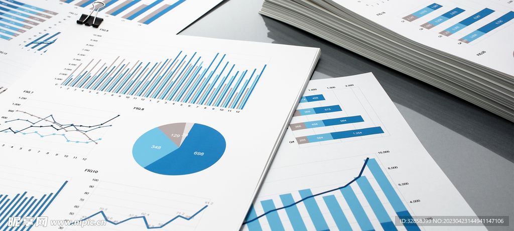 融图表报告AI科技线条智能背景