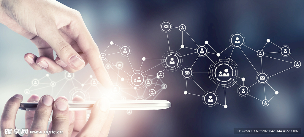 商务触屏AI科技线条智能背景