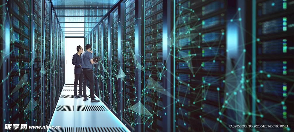 数据中心AI科技线条智能背景