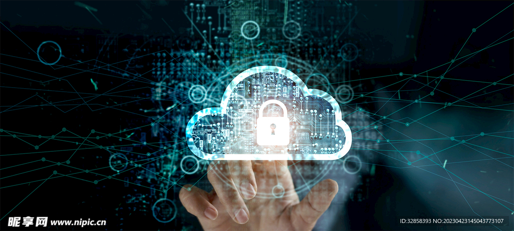 网络安全触屏AI科技线条智能