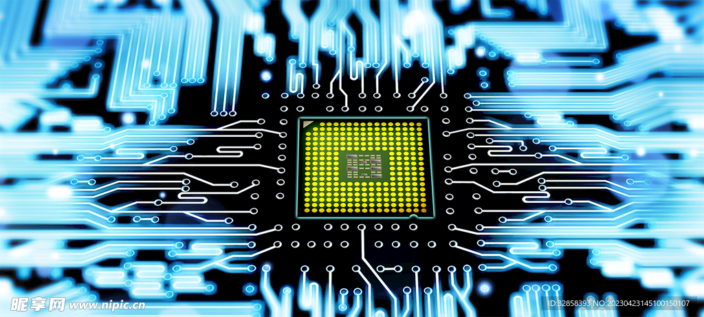 芯片科技线条背景