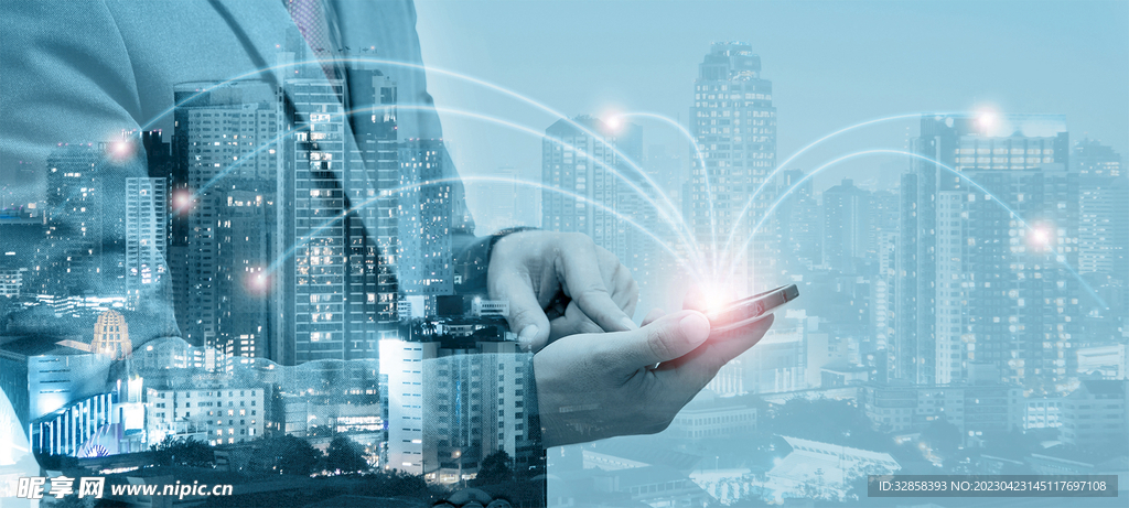 智慧城市概AI科技线条智能背景