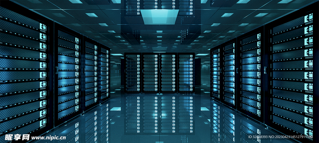 服务器机房科技线条背景