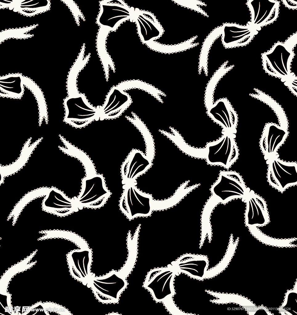 数码印花  蝴蝶结