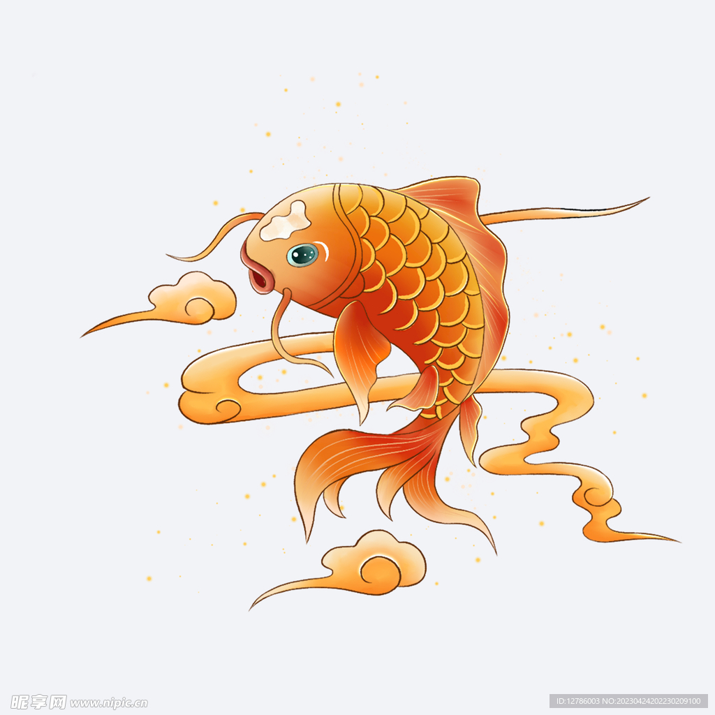 古风大气手绘国潮吉祥元素插画