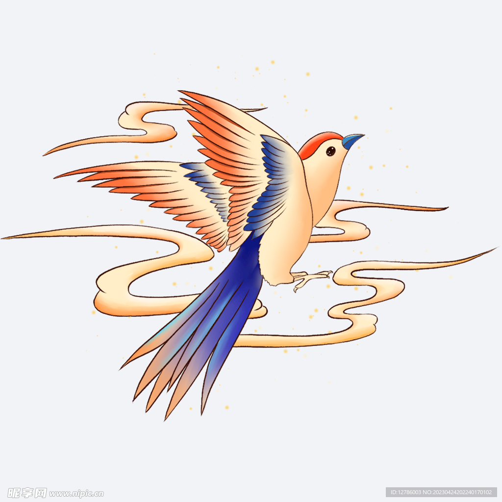 古风大气手绘国潮吉祥元素插画