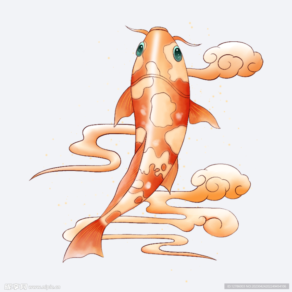 古风大气手绘国潮吉祥元素插画