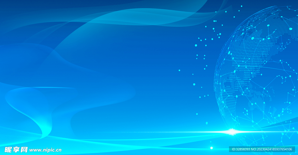 蓝色科技线条背景