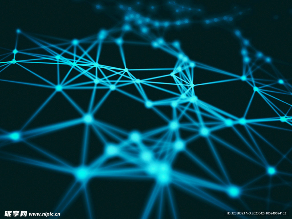 点线AI科技线条智能背景