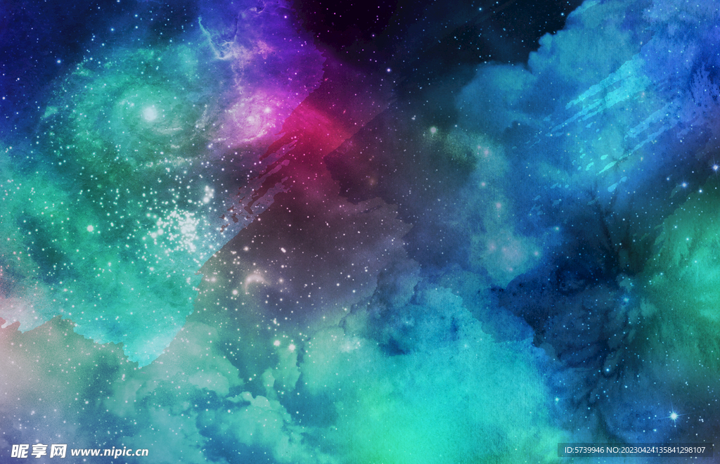 蓝色宇宙星空图片素材