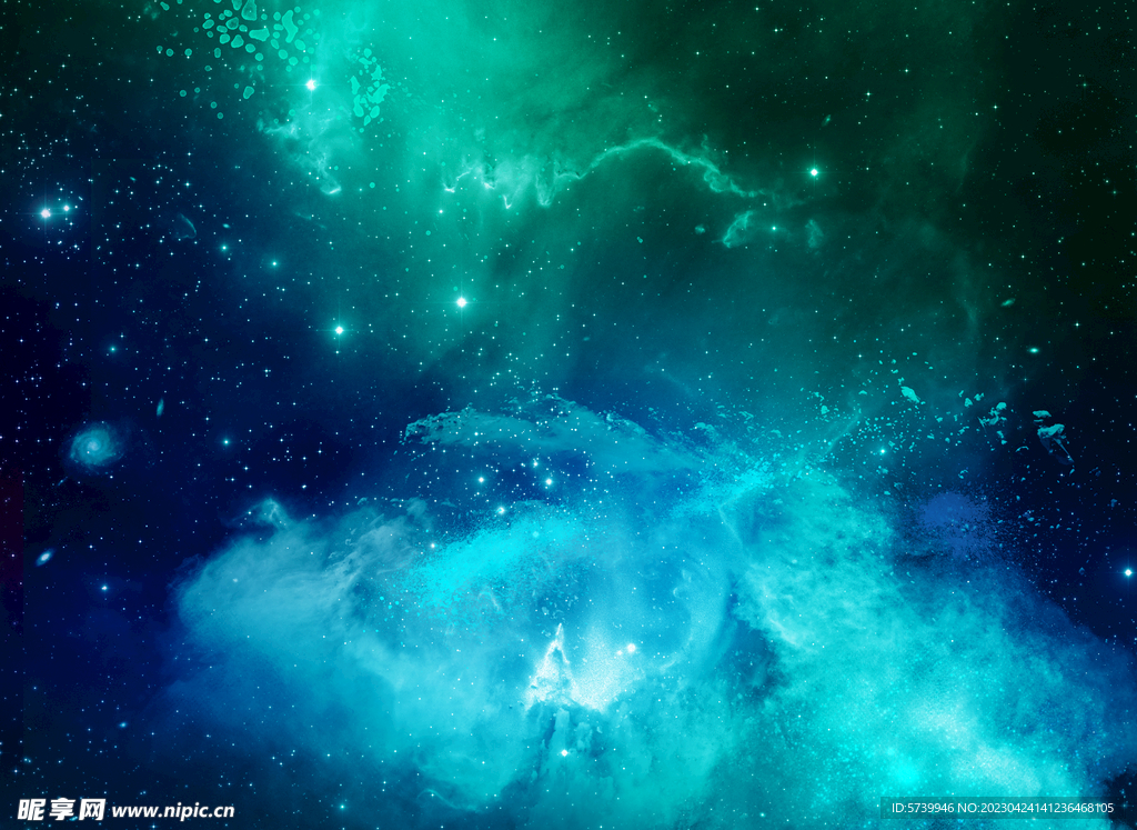 蓝色星空图片素材