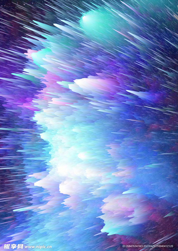 3D炸裂线条蓝色渐变