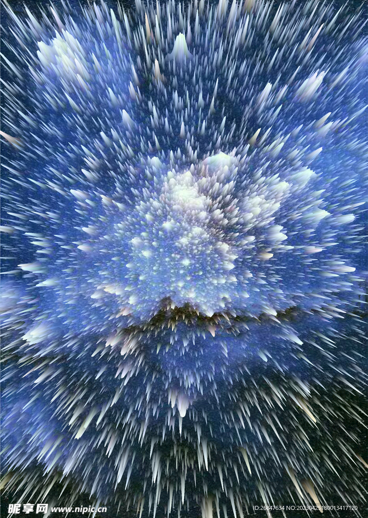 3D炸裂线条浅蓝黑渐变