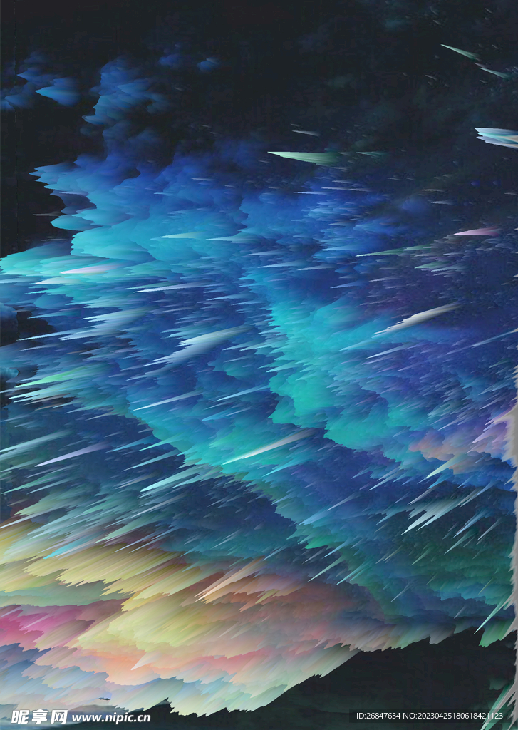 D炸裂线条深蓝渐变