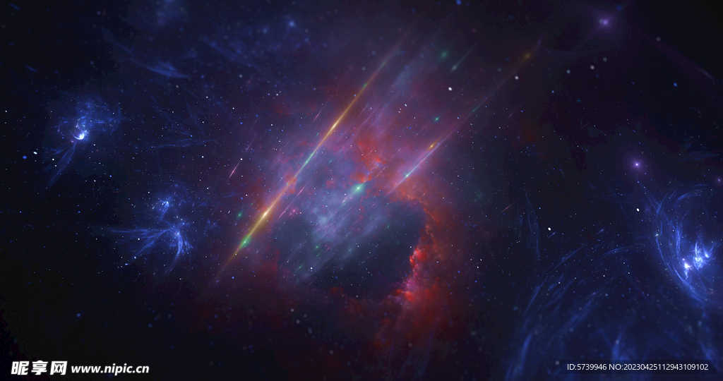 绚丽宇宙星空舞台背景