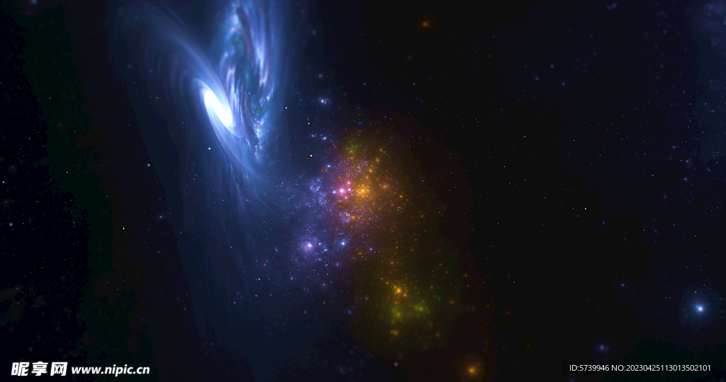 蓝色宇宙星空图片素材