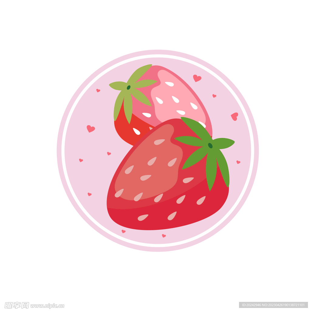 草莓插画 