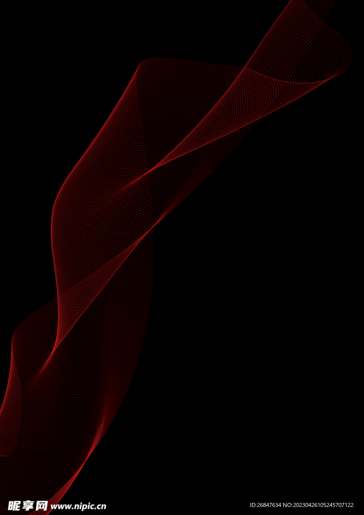 飘逸线条红色线条