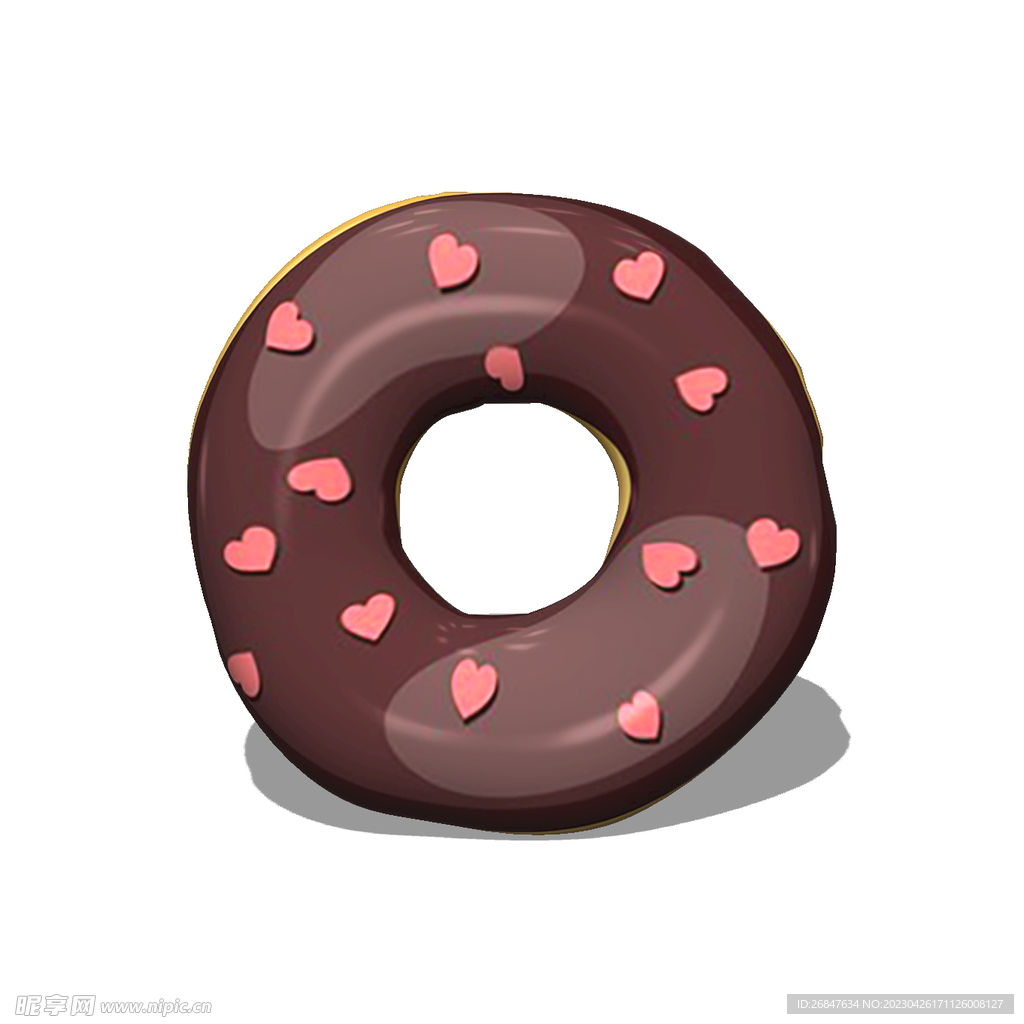 3D爱心甜甜圈