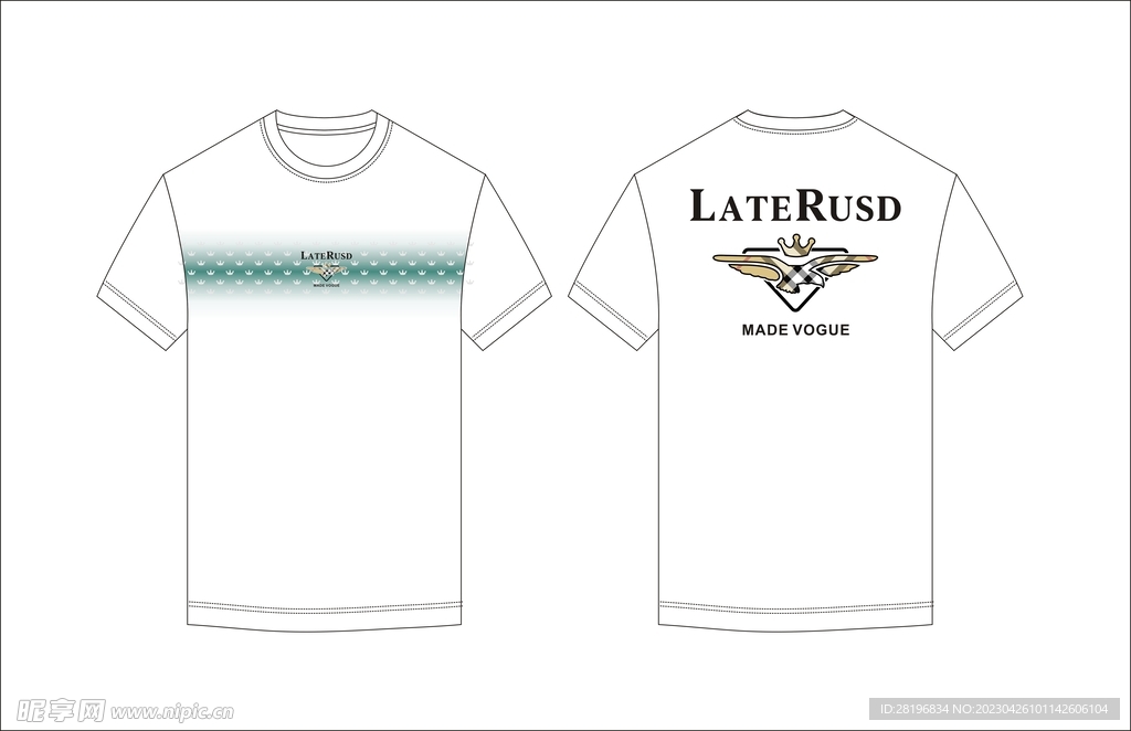 老鹰 圆领 短袖 