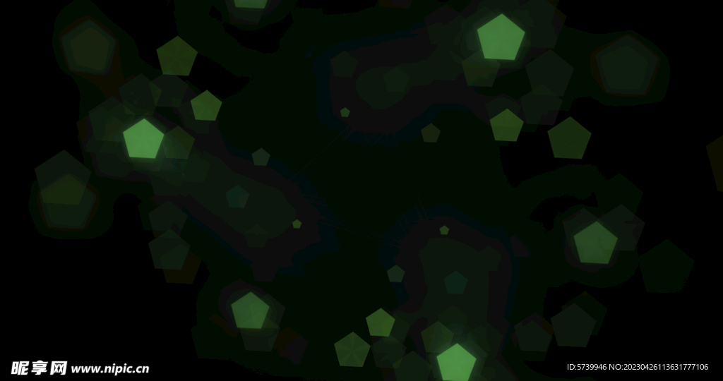 绿色光影斑点晚会粒子舞台背景