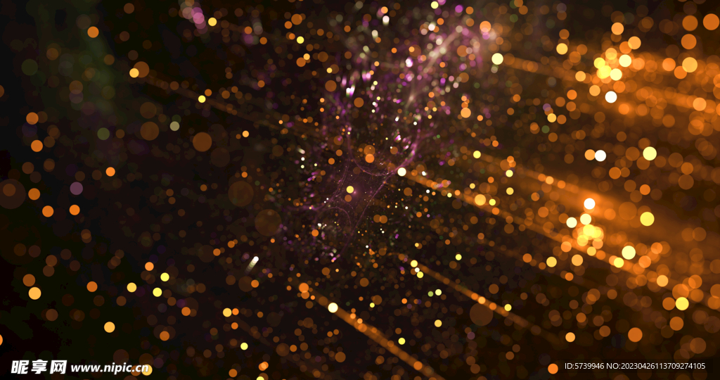 金色光影斑点晚会粒子舞台背景