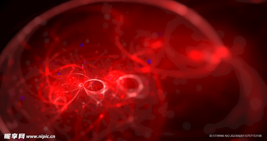 红色光影斑点晚会粒子舞台背景