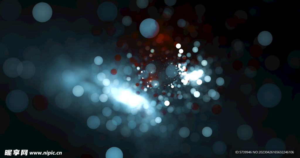 蓝色光影斑点晚会粒子舞台背景