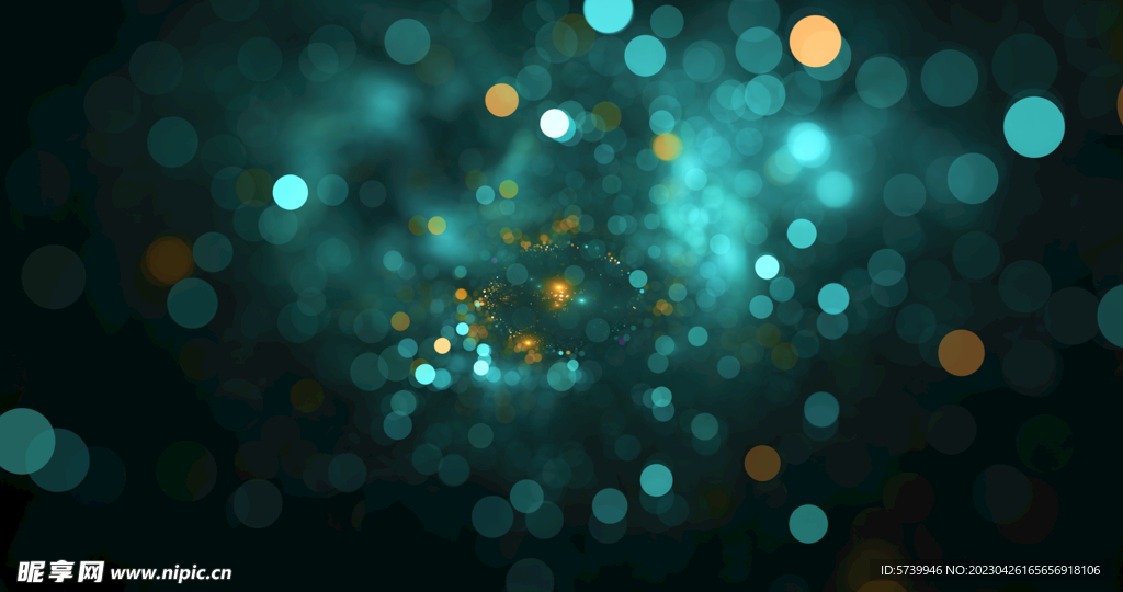 绿色光影斑点晚会粒子舞台背景