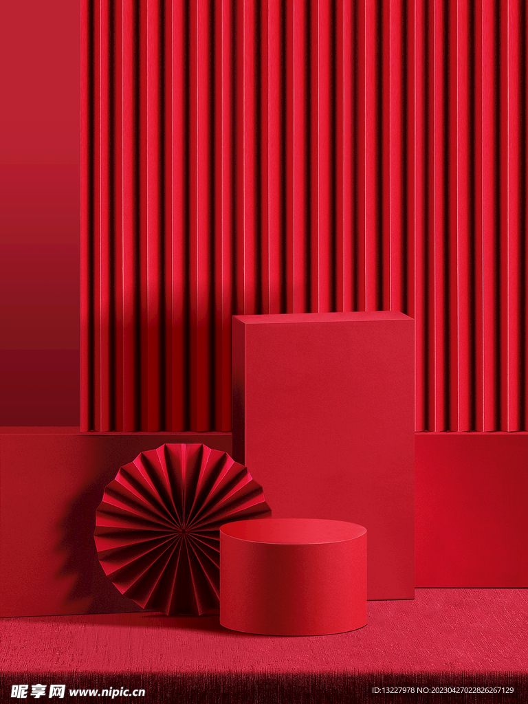 红色背景