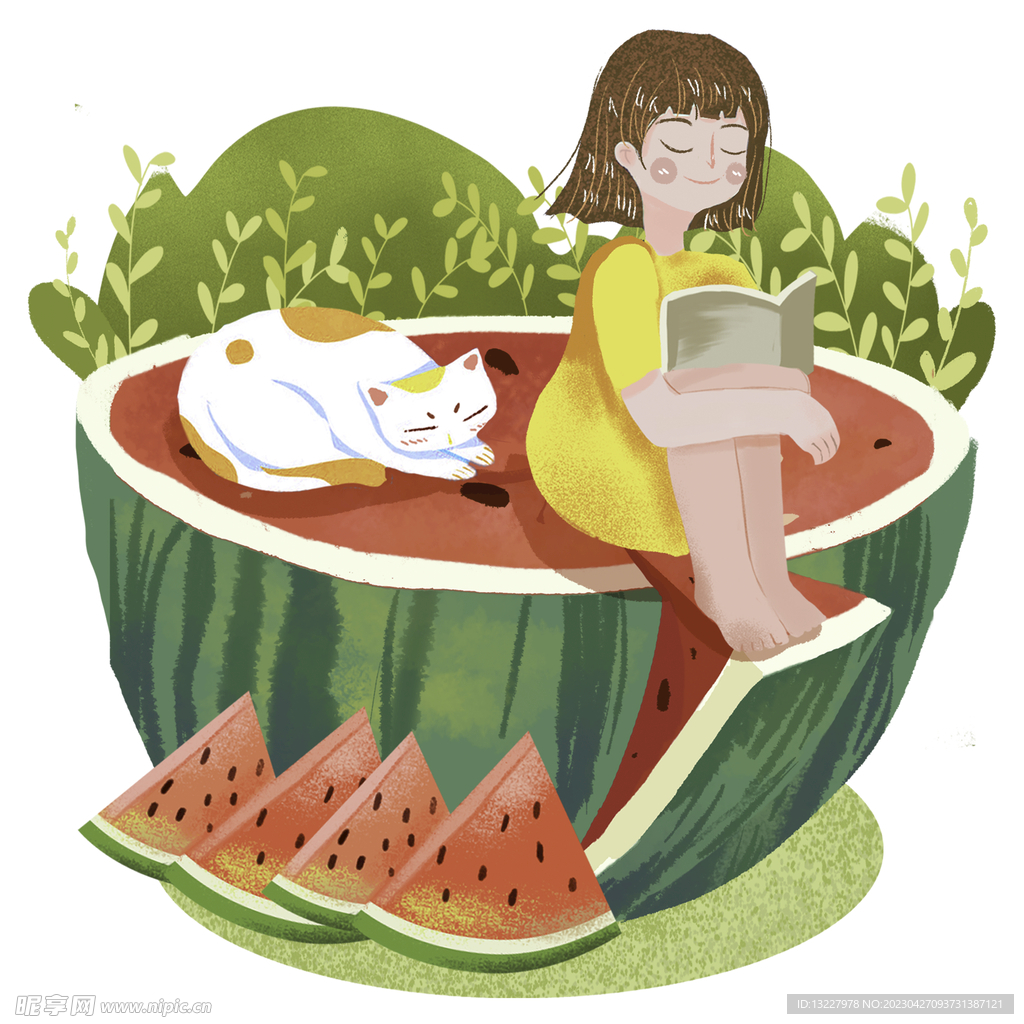 夏天夏季卡通元素