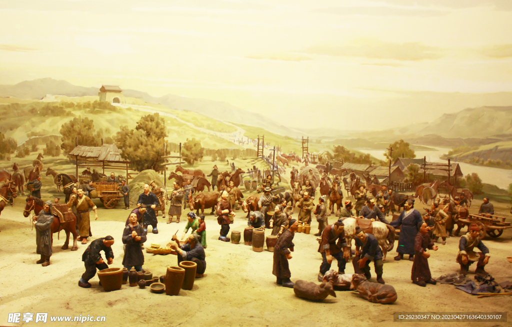 辽东马市交易场景