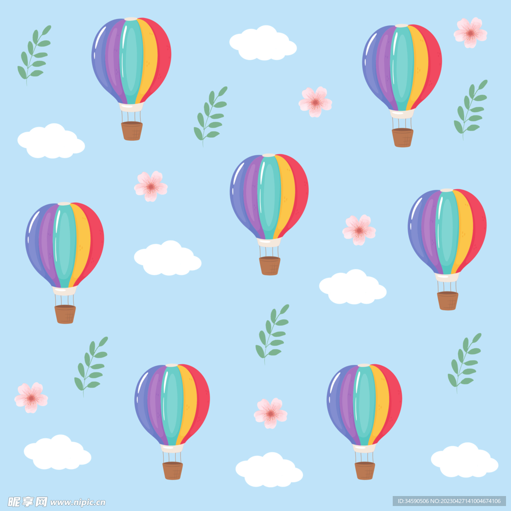 热气球背景图案