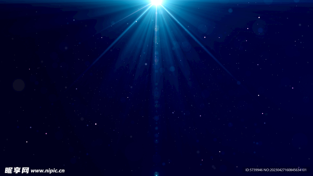 蓝色科技感粒子光影光晕背景