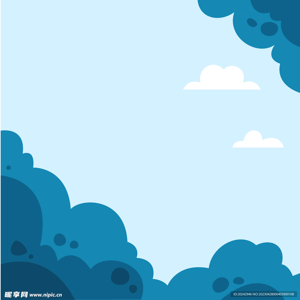 蓝天白云背景 