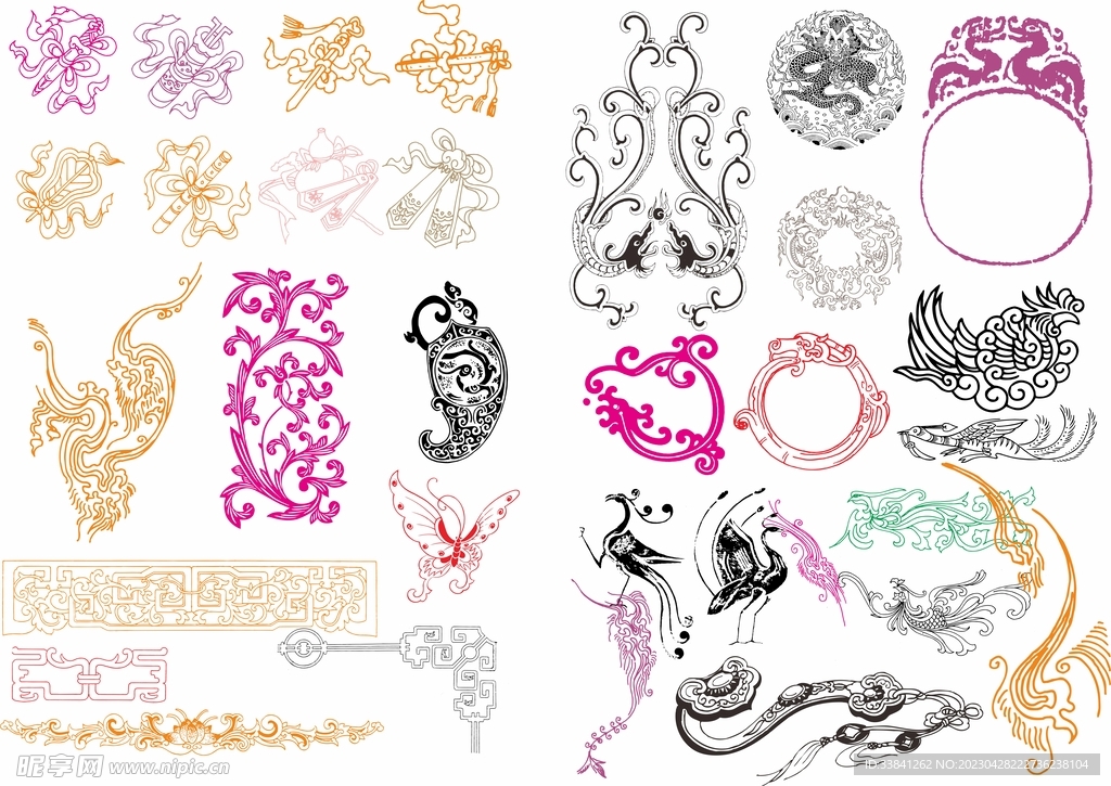 中式矢量边框素材