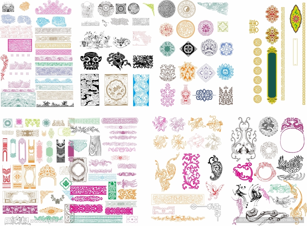 中式矢量边框素材