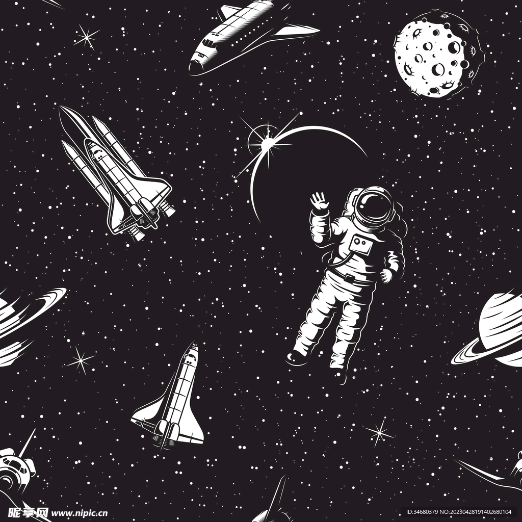 太空宇航员底纹