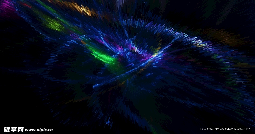 色彩爆发飞溅宇宙星空图片