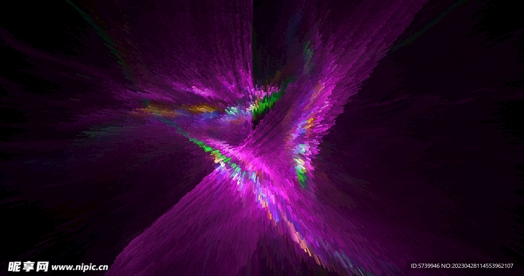 喷溅发散放射绚丽宇宙星空图片