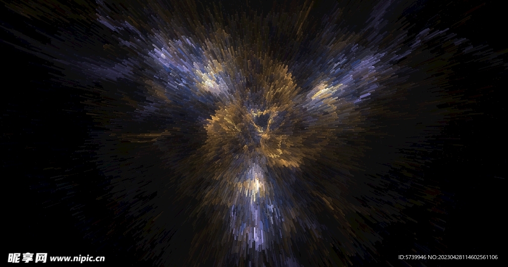 酷炫爆破放射宇宙星空图片